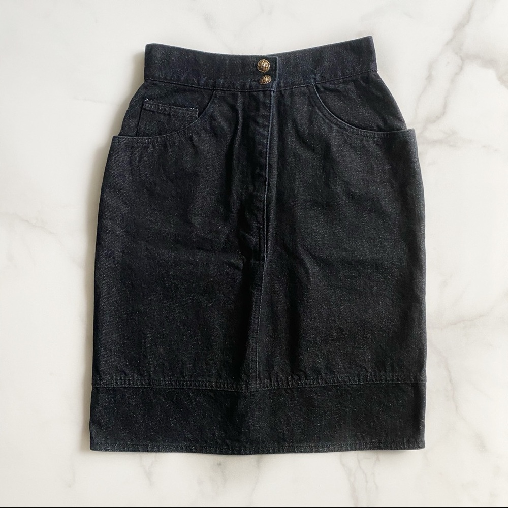 Moschino Vintage High Waisted Denim Skirt